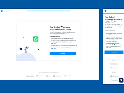Onboarding Confirmation Page (Desktop & Mobile) acquisition desktop mobile onboarding product design ui