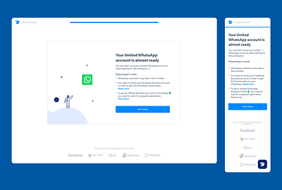 Onboarding Confirmation Page (Desktop & Mobile) acquisition desktop mobile onboarding product design ui