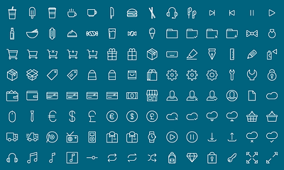 Simple Line Icons adobe illustrator app icons design graphic design icons illustration line icons simple icons ui ui icons vector vector icons web icons website icons