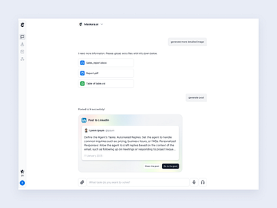 maskara.ai – AI prompt engineer | chat with AI agent agent ai app chat design post ui ux webdesign