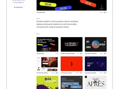 Webflow Creator Profile / Teams creators growth flywheel marketplace product design profile ui
