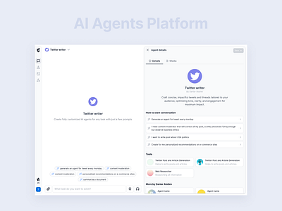 Maskara.ai — AI Agents Platform aiagent app chat design details messenger ui ux webapp