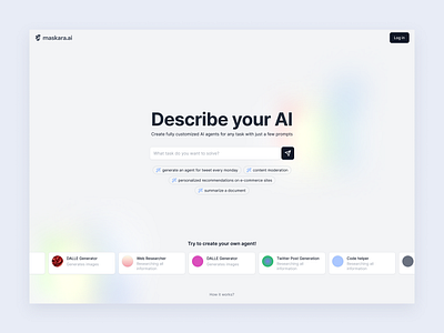 maskara.ai – AI prompt engineer | landing page agents ai app design landing page ui ux webapp webdesign