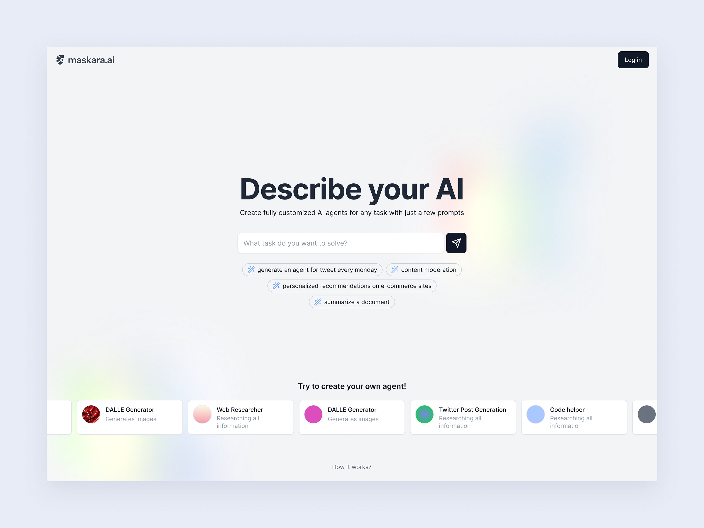 maskara.ai – AI prompt engineer | landing page by Togzhan Agarys on ...