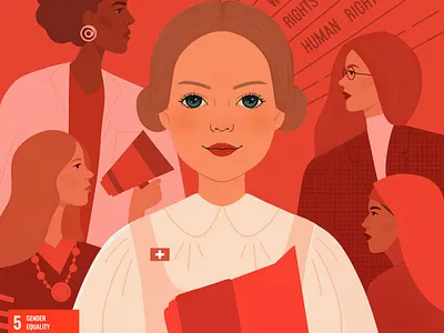 SDGs NFT : GOAL 5. Gender equality character design gender equality illustration nft sdgs swiss