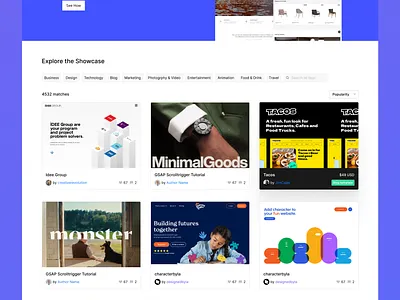 Webflow Marketplace v1 Universal Search discovery marketplace product design search bar ui