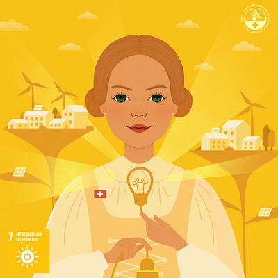 SDGs NFT : GOAL 7. Affordable and clean energy character design energy illustration nft sdgs