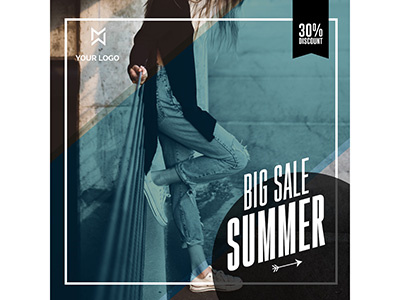 Instagram Banners Promo banner design graphic instagram promo sales summer