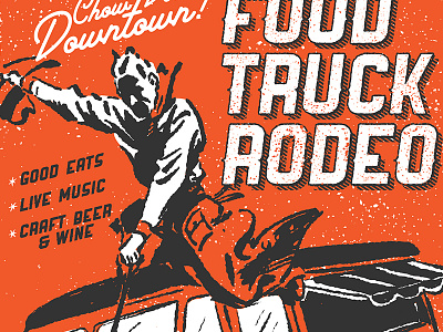 Food Truck Rodeo 2016 Poster illustration poster screen print