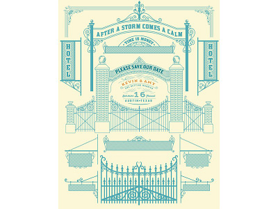 Wrought iron wicket resources background border card design elements forged gates retro set vane vintage