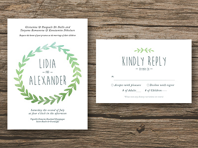 L + A Wedding Invite 3 invitation wedding invitation