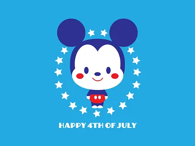 Happy 4th 4th of july disney mickey mouse