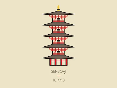 Senso-ji, Tokyo asakusa icon illustration japan senso ji shrine temple tokyo travel