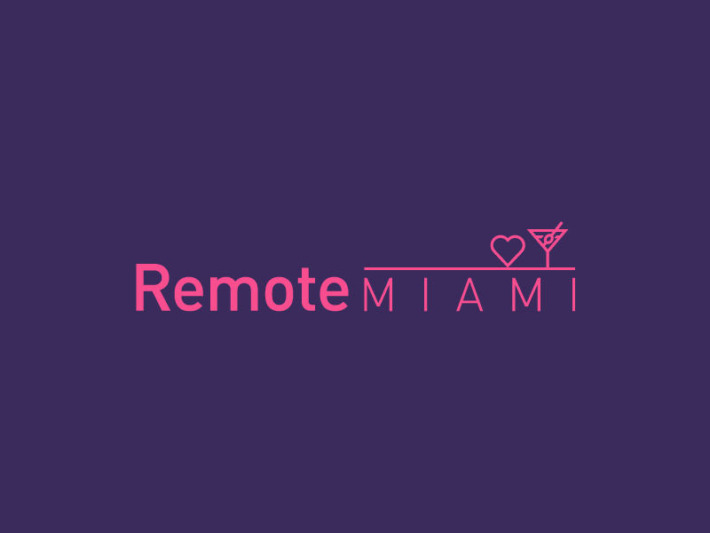 Remote Miami braning florida logo miami