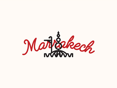 Marrakech city design graphic icon illustration landscape marrakech travel type typography