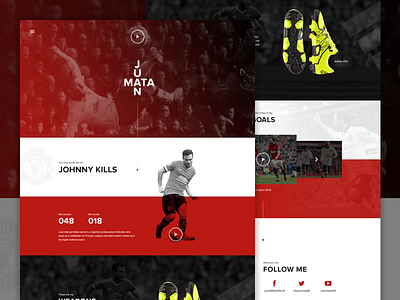 Juan Mata biography football juan mata red soccer sport ui design web design