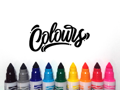 Colours! branding custom design firstshot graphic hand lettering lettering pen photoshop script type typography