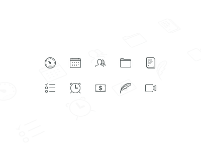 iCouch Icons blog calendar case dashboard document folder icons payment people reminder todo video
