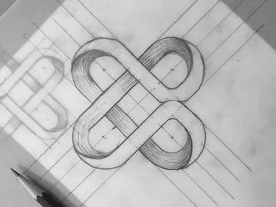 Cross Sketch identity logo logotype mark pencil sketch symbol