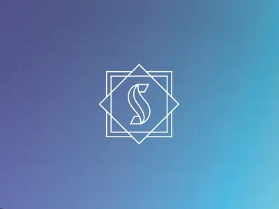 Ssssss brand fashion gradient lines logo mark monoline s