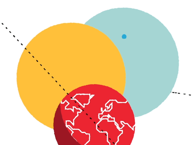 Connected living 2d animation design flat global globe motiongraphics technology vector