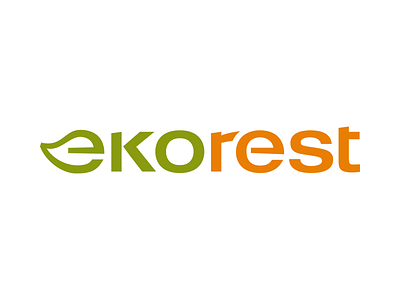 Ekorest Logo bio cid eco ecology green logo logotype orange sign symbol