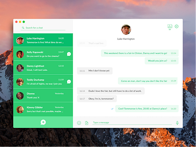 WhatsApp for Mac - Redesign chat flat mac redesign social social media whatsapp