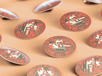 Tour de Crimea badge branding illustration pin