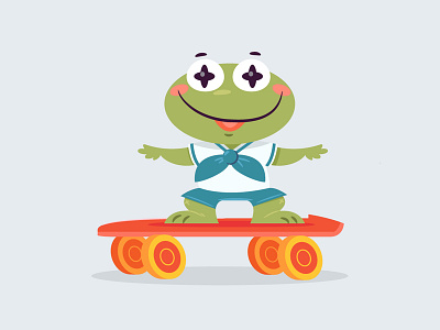 Muppet Babies - Kermit character design illustration kermit the frog muppet babies