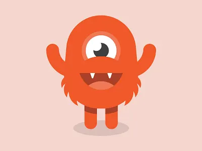 Monster animation children cyclops illustration monster red