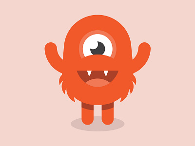 Monster animation children cyclops illustration monster red