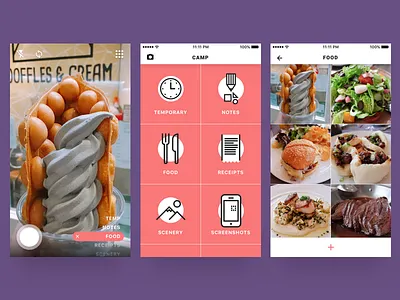 Camp album app camera camp iphone mobile organized ui