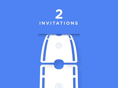 2 Invitations clean flat invitations invite player simple ticket vector