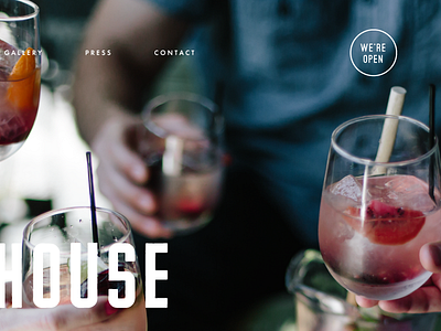 We're Open bar branding charleston photography ui ux web web design website