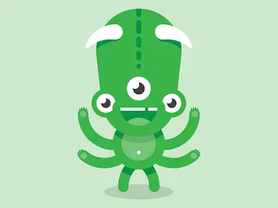 Monster animation children cyclops illustration monster red