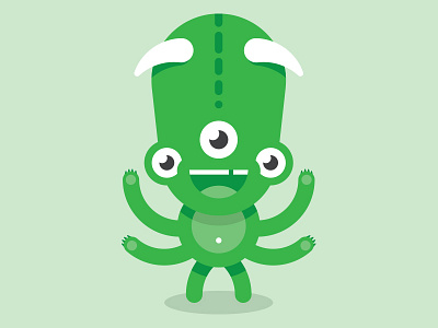 Monster animation children cyclops illustration monster red