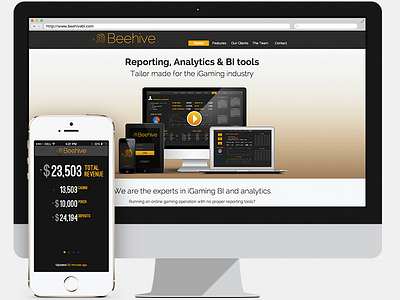 BeeHiveBI - web beehive beehivebi design igaming ui web