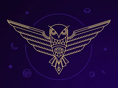 Space Owl lines monoweight owl space