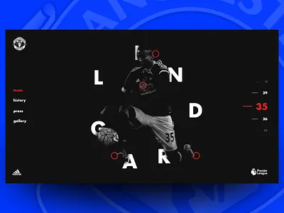MUFC Player Profile card concept design graphic inspiration layout mufc prototype soccer ui ux
