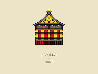 Kamijinko, Nikko heritage icon illustration japan kamijinko nikko shrine temple tokyo travel tōshō gū