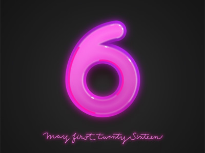 six anniversary neon handdonetype playingwithtype typography