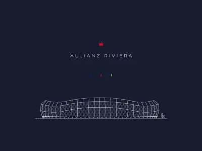Allianz Riviera euro 2016 football line work