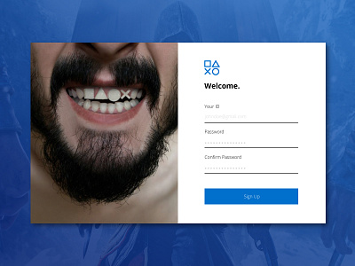 Sign Up concept - Playstation email login new account password playstation register sign up ui username ux website welcome