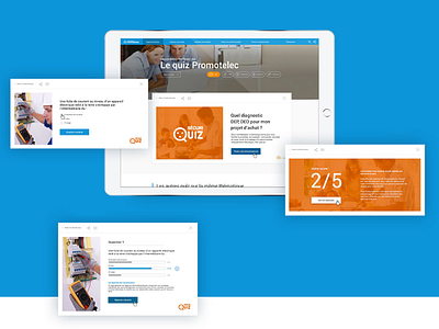 Promotelec Ux/Ui Design colorfull design interactive interface modern quizz responsive ui ux web webdesign