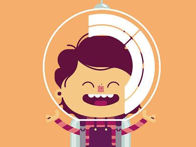 Rockid Kid animation character design digital illustration gif jet pack rocket man vector illustration