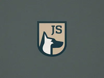 Joel Santiago crest dog emblem logo mark pet trainer