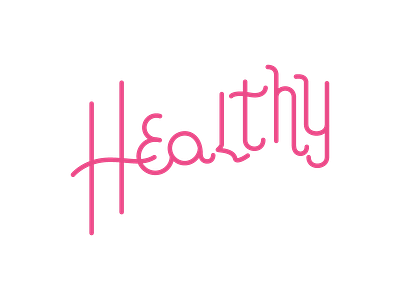 Healthy Bezier bezier curves design font graphic handmade healthy illustrator miami pink script