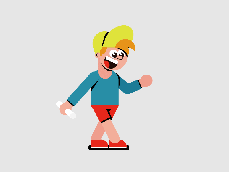 Flimbo's Quest 2d after effects animation flat gif motion graphics rubberhose vector walkcycle