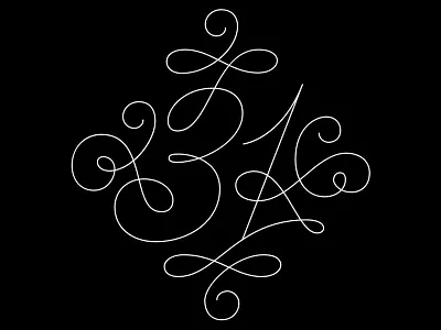 Type Brigade No.31 lettering number numeral swash