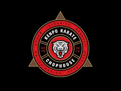 Chophouse Logo branding illustration karate logo mascot orlando tiger
